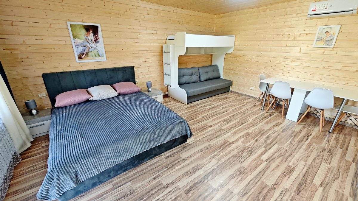 Двухспальный диван-кровать  и двухъярусная кровать длиной 185 см